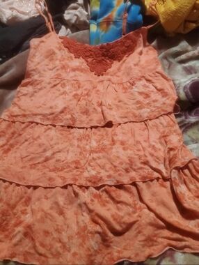 Mudd Coral Tiered Babydoll Cami